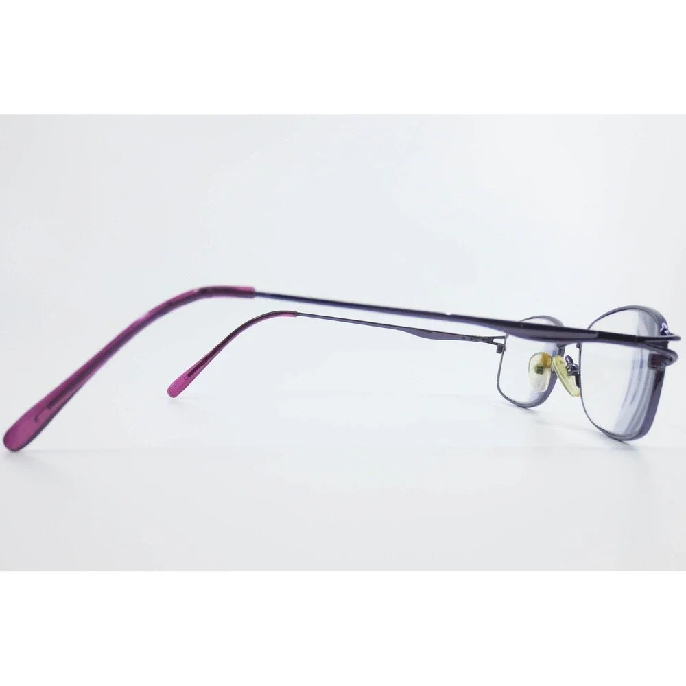 Heartland Carrie Purple Oval Metal Eyeglass Frames 54-17-140 Demo Lenses